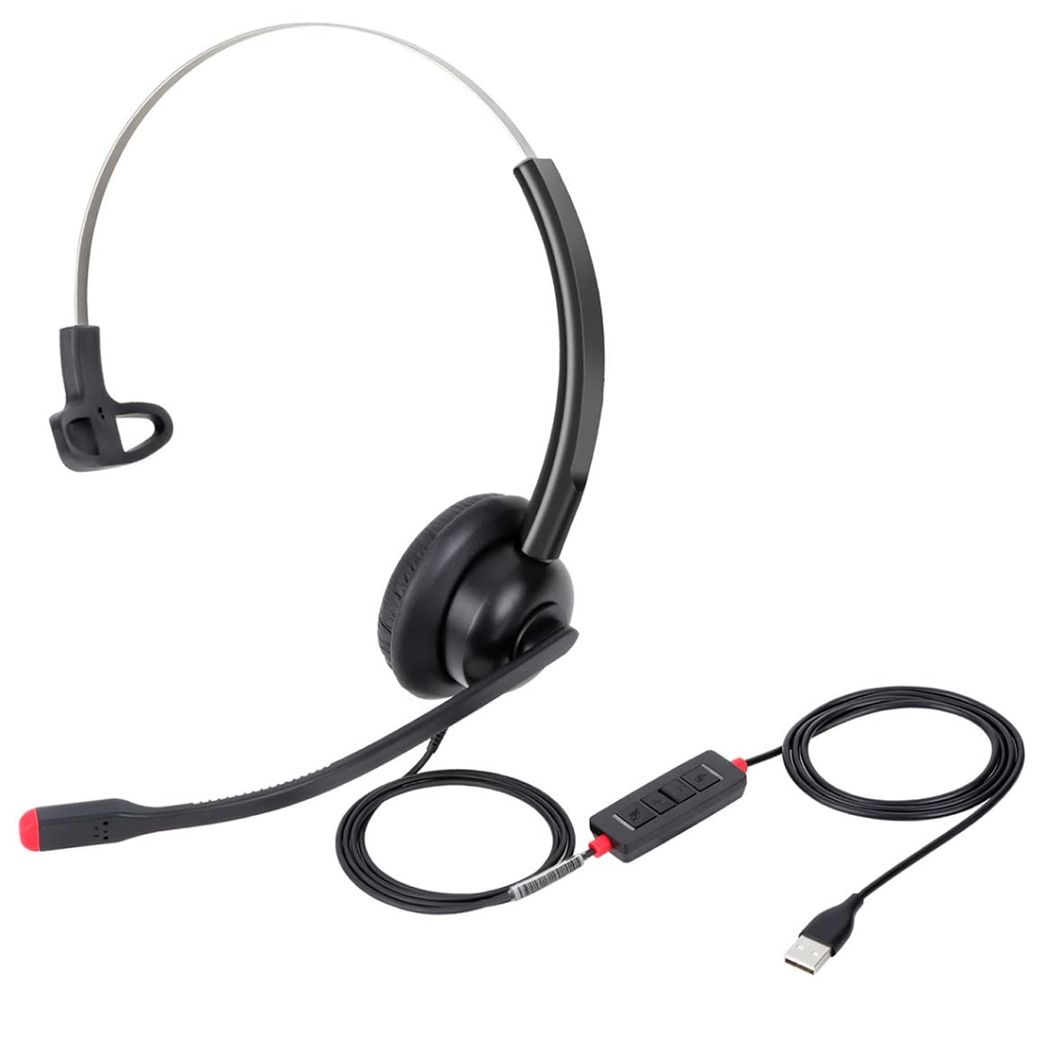USB Headset with Microphone for PC Laptop Computer Headphone Noise Cancelling Mic for Home Office Online Class Teams Zoom