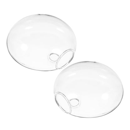 HAKIDZEL 2pcs Wall Hanging Glass Terrarium Holders Transparent Hydroponic Vases for Flowers Space-Saving Glass Bottles for Indoor Outdoor Plant Display Home Decor