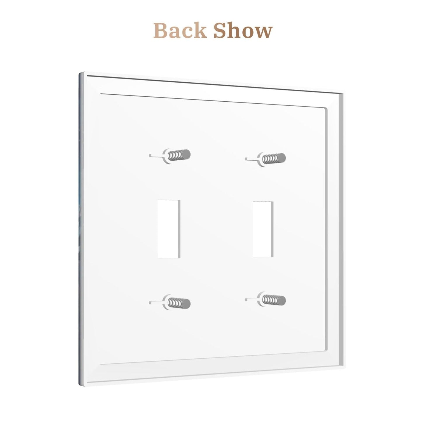 Decorative Art Light Switch Covers Enchanted Castle 2 Gang Double Toggle Wall Plate Decorative Switchcover Electrical Switchplate for Home Decor