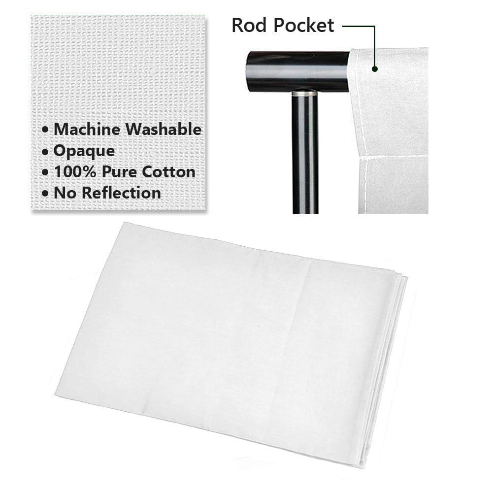 HYJ-INC Photo Video Studio 12 x10ft 100% Muslin White Backdrop with 10 x 8.5ft Stand Photography Background Support System Kit,Clamp, Carry Bag