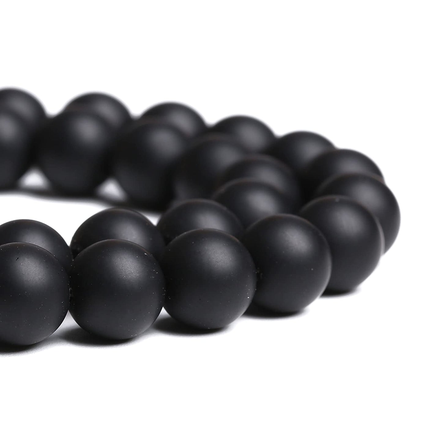 6MM 60PCS Natural Stone Matte Black Agate Loose Beads for Jewelry Making DIY Bracelet Necklace