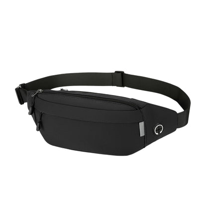 Fanny Pack for Men Women，Waterproof Waist Bag with Adjustable Strap, Lightweight Crossbody Belt Bag for Travel Hiking Running (Black)