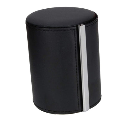 Iristide Neck Tie Box Formal Cylinder Men's Classy Necktie Travel Storage Case (Black)