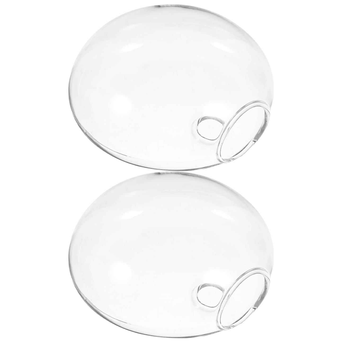 Happyyami 2pcs Wall-Mounted Glass Terrarium Floating Plant Pot Wall Planter for Home Hydroponic Flower Decor Space-Saving Hanging Vase