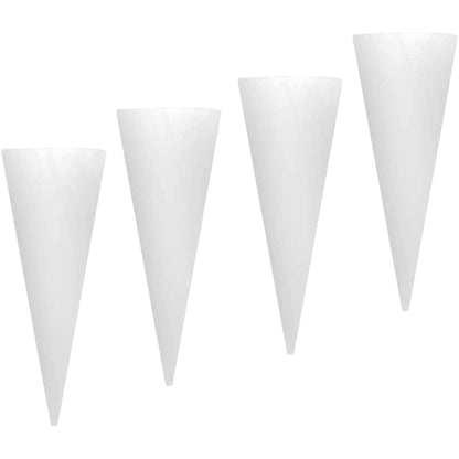 QCdeSoulBLV 4Pcs Wall Vase, Cone Shaped Hanging Glass Wall Planter 6x2in Plant Terrarium for Hydroponics Plants Bathroom Home Office Living Room Decor