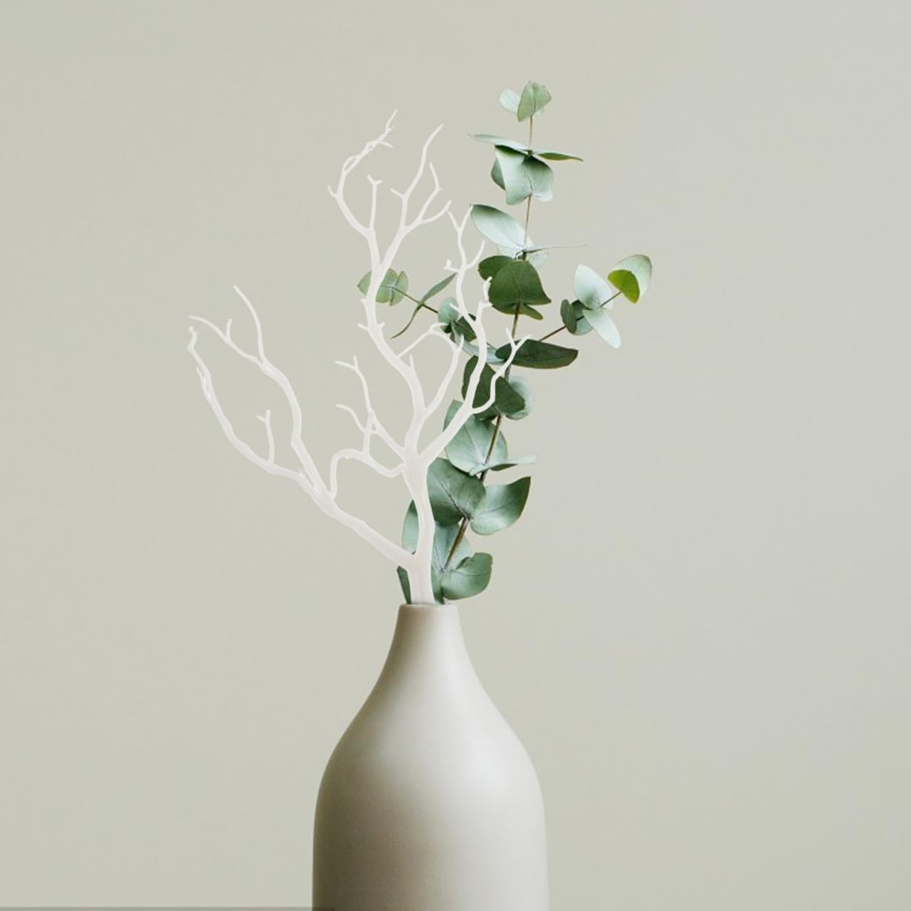 Cabilock 4PCS White Tree Branches for Decoration, Antler Decor, Artificial Branches for Vases and DIY Witch Antler Crafts, Halloween and Christmas Decor