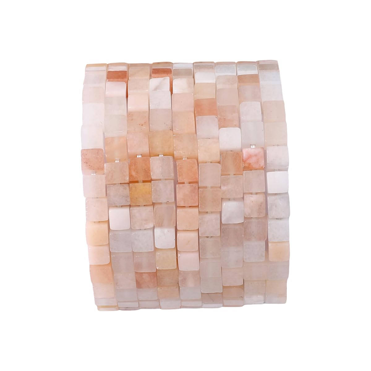 BEADIA Natural Pink Aventurine Square Stone Beads 4x4mm 85pcs Cube Loose Semi Gemstone Beads for Jewelry Making Design