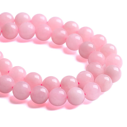 8MM 46PCS Natural Stone Brazilian Rose Quartz Crystal Beads for Jewelry Making DIY Bracelet