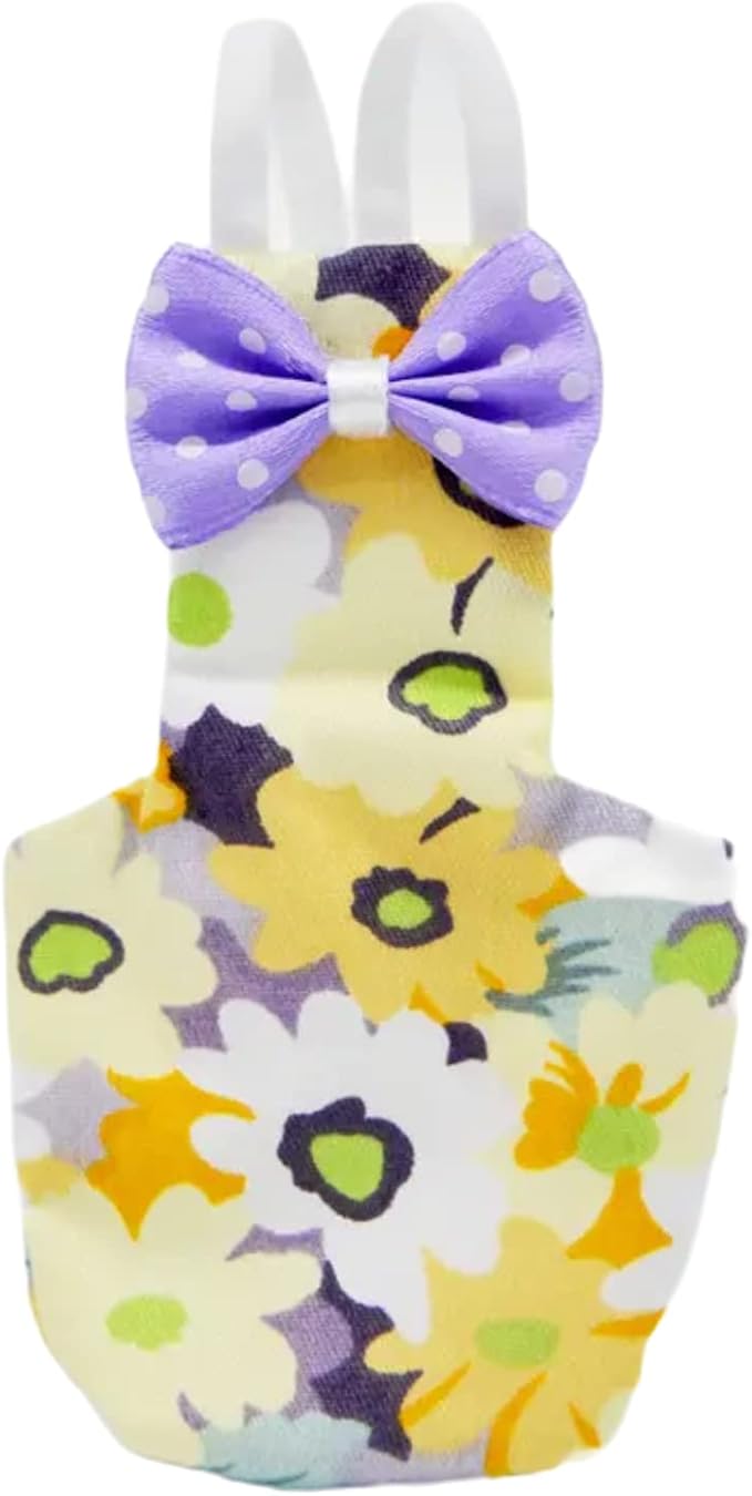 Bird Flight Suits Diapers for Monk Parakeets, Conures, Lovebirds, Cockatiels Flight Suits, Parrot Clothes, Bird Training Nappy Suit Liners Clothes (Large,Yellow-A)