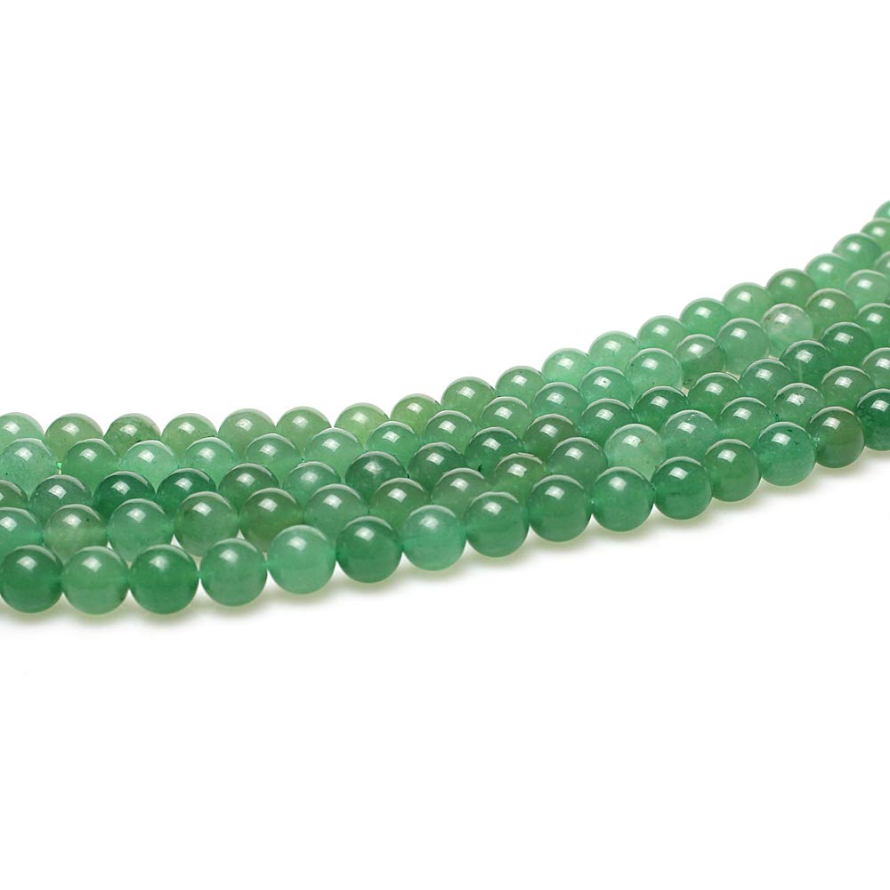 MJDCB Natural Stone Beads Green Aventurine Round Loose Beads for Jewelry Making DIY Bracelet Necklace (4mm)