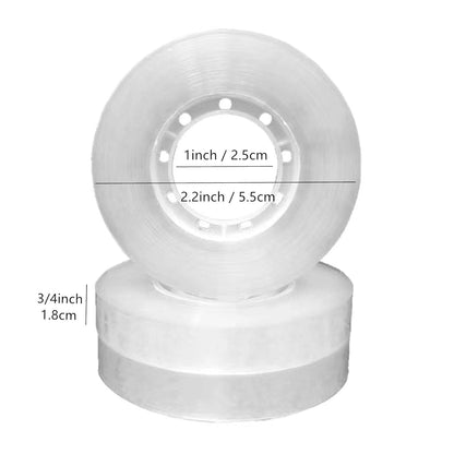 Transparent Tape Refill Rolls for Dispenser, Tear by Hand,144 Rolls x 900 inches