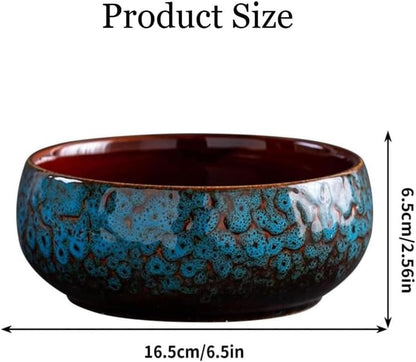 Lotus Bowl Planter for Indoor Water Planting - Hydroponic Container with Lotus Flower Design, Perfect for Growing Lotus Seeds in Water, Decorative Aquatic Plant Bowl for Home, Patio, Zen Garden Decor