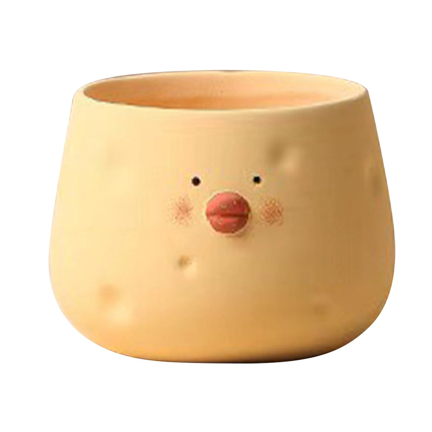 TOPINCN Yellow Chicken Planter Ceramic Cute Flower Pot Cartoon Chick Planter Pot for Indoor Outdoor Home Garden Decoration (Bowl Shape)