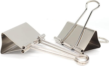 Extra Large Binder Clips 2 Inch (6 Pack), Paper Clamps for Office and School, Silver