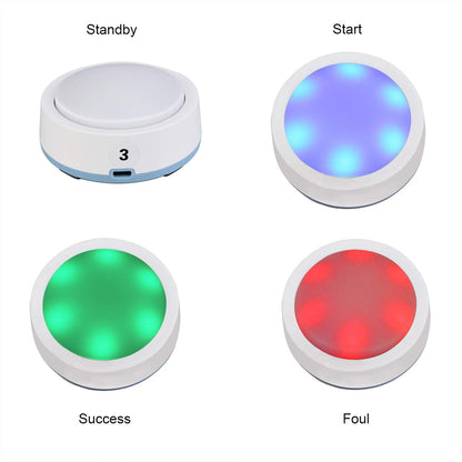 Retekess Case of 4, TM101 Answer Buzzers,Lights and Sounds Buzzers,Game Show,Classroom Buzzers,Wireless Respond Button for Adult,Office,Debates