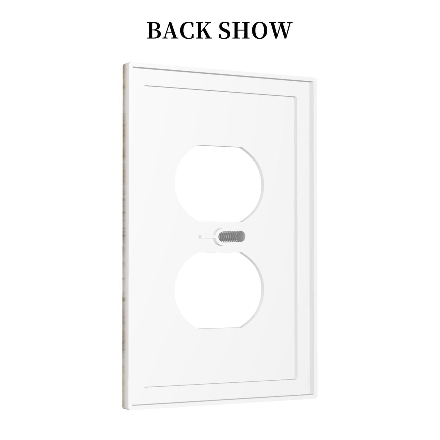 Brown And White Slab Marble Luxurious Printing Outlet Covers 1 Gang Duplex Light Switch Cover Decorative Switch Plates Electrical Receptacle Faceplate Wall Plate for Bathroom Kitchen Decor