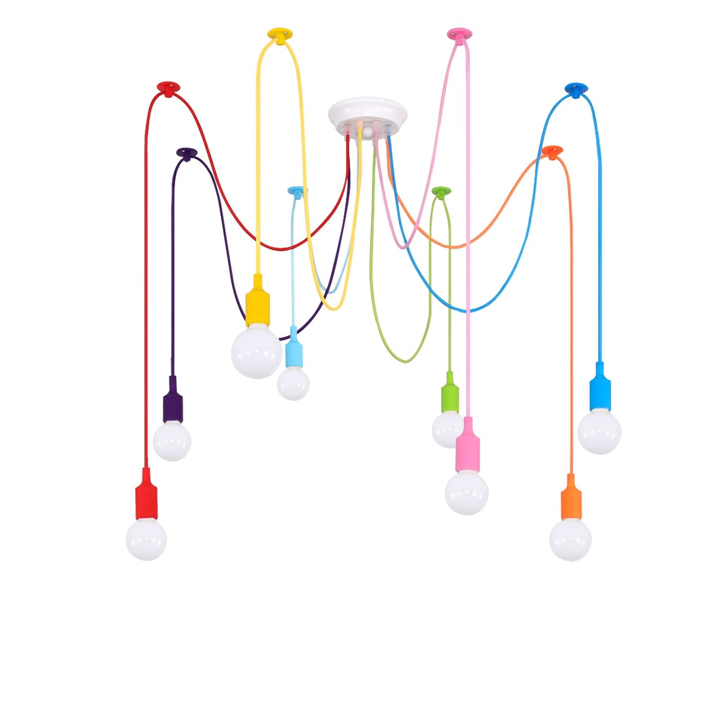 Ymlii Colorful Spider Chandelier, E26 Kids Ceiling Light for Bedroom Playroom