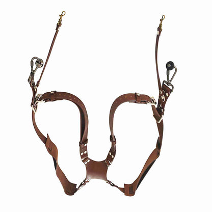 MEKOTRIN Dual Camera Harness & Leather Shoulder Strap Comfortable Carry for Two Cameras, Ideal for Hiking, Weddings and Travel, Adjustable 1/4" Standard Screw Compatibility (Shoulder Width: 13"-20")