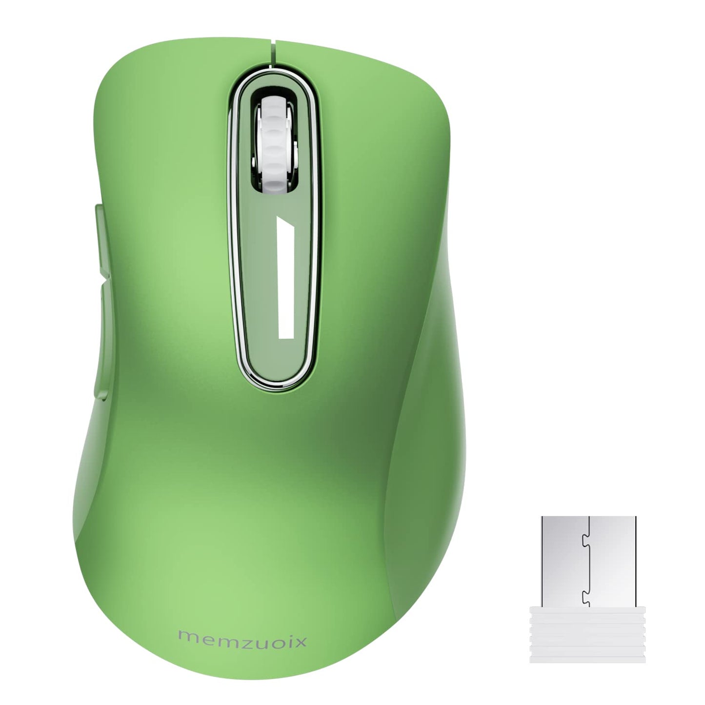memzuoix 2.4G Wireless Mouse, 1400 DPI Mobile Optical Cordless Mouse with USB Receiver, Portable Computer Mice for Laptop, PC, Desktop, MacBook, 5 Buttons, Red