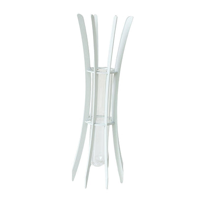 Gcljlmy Hydroponic Plant Glass Tube Flower Vase Desktop Decoration Sturdy Decorative for Plant Propagating Terrariums (White 8x8x24cm)
