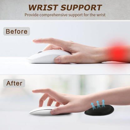 3PCS/Set L-Shaped Desk Elbow Pad for Desk, Memory Foam Elbow Support Padding with Non-Slip, Wrist Comfort Support for Office Home (Black)