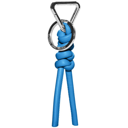 HSEFIN Leather Key Chain Car Universal Unisex Key Chain with Removable Triangle Open Key Ring (blue)