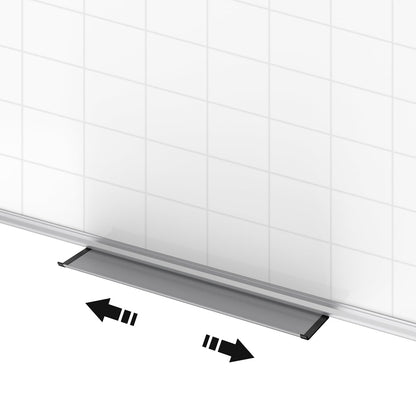 XBoard Magnetic Dry Erase Board with Lines 48 x 36 Inch, 4' x 3' Double Sided Hanging White Board Planner for Wall | Grid Lined White Board + Message Presentation Board