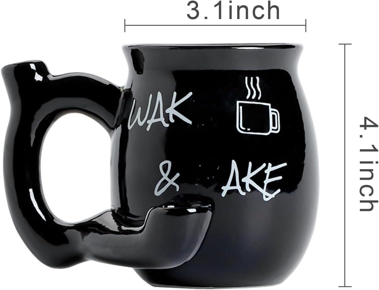 Treayes Ceramic coffee mugs, novelty coffee mugs - are the perfect choice for Christmas, Halloween, Father's Day, and birthday parties, and also make excellent gifts for coffee lovers.(Blak)