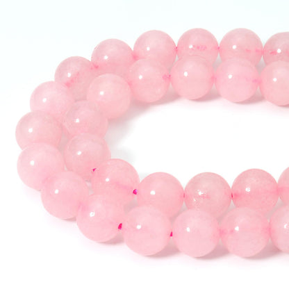 Siomia 60pcs 6mm Natural Rose Quartz Gemstone Beads Energy Healing Crystal Round Loose Stone Beads for Jewelry Making, DIY Bracelets Necklaces