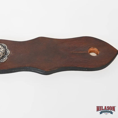 HILASON Dark Brown 8" Slobber Straps for Rein-Water Loop Ties Quick Change Buckle | Horses Leather Strap