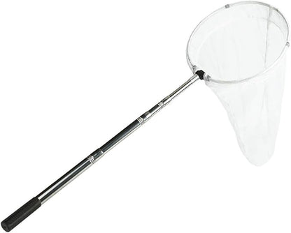 RESTCLOUD Insect and Butterfly Net with 12" Ring, 24" Net Depth, Handle Extends to 59 Inches