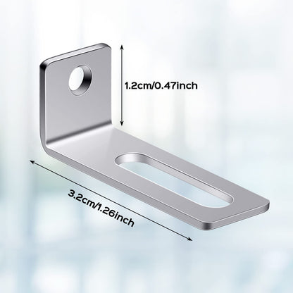 Oudain 40 Set Wall Brackets Whiteboard Mounting Hardware Wall Installation Hardware Kit Whiteboard Mounting Brackets Include Hanger Supports, Screws, Expansion Tube for Hanging Office Supplies