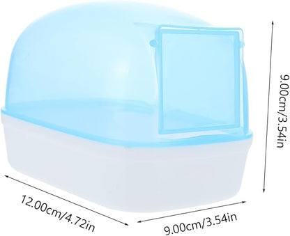 Toddmomy 2pcs Hamster Bath Container Removable Tray Dust Hamster Bathroom Chinchillas and Animals Bath