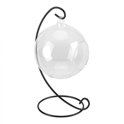 Mtlavishness Hanging Glass Vase Large Terrarium with Frame for Air Plants Succulent