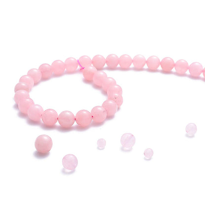 BEADIA Natural Rose Quartz Crystal Stone Round Loose Semi Gemstone Beads for Jewelry Making 4MM 89PCS