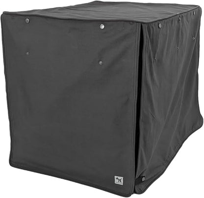 Molly Mutt I'm a Realist Dog Crate Cover, 100% Cotton Canvas Cover with 2 Roll-Up Panels, Ideal for Dog or Cat Crate, Durable, Washable, and Free of Harmful Chemicals, 36" x 23" x 25"