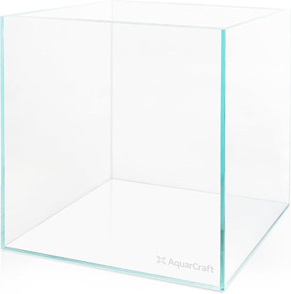 Ultra Clear Glass Fish Tank 16 Gallon, 6mm Thickened Rimless Aquarium Tank Low Iron, Cube Aquarium 15.7in x 15.7in x15.7in