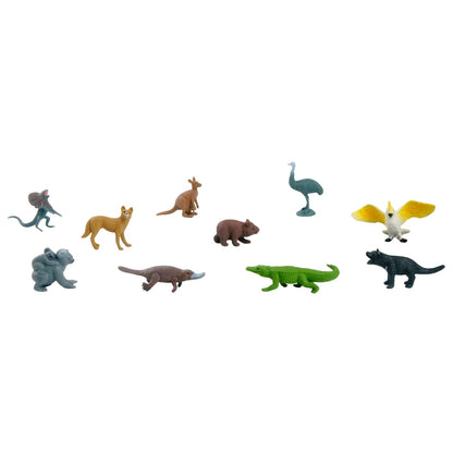 ancona Australian Animals, Spanish/English Bilingual, Montessori Preschool Memory Matching Game Box Set with Animal Figurines & 3-Part Cards, Early Education Toy