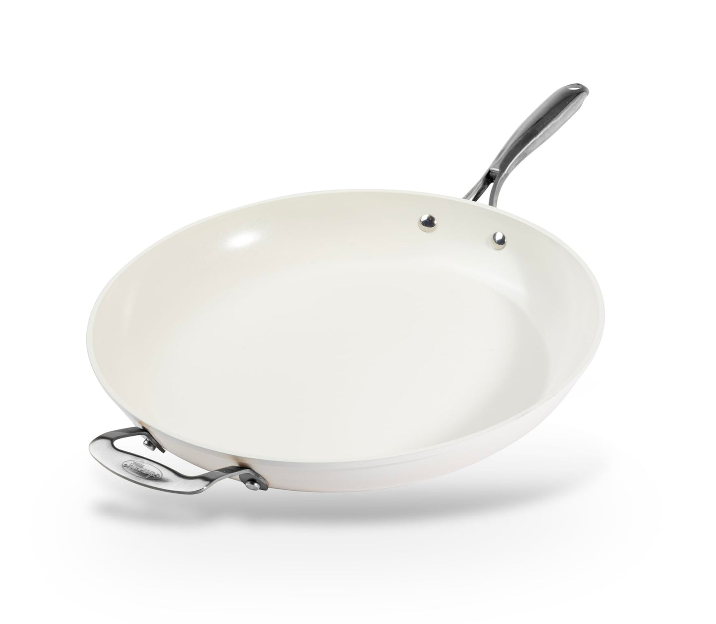 GOTHAM STEEL 14 Inch Frying Pan, Extra Large Frying Pan Skillet for Family Cooking, Non Toxic Ceramic Nonstick Coating PFOA PFOS Free, Ergonomic Stay Cool Handle, Oven and Diswasher Safe