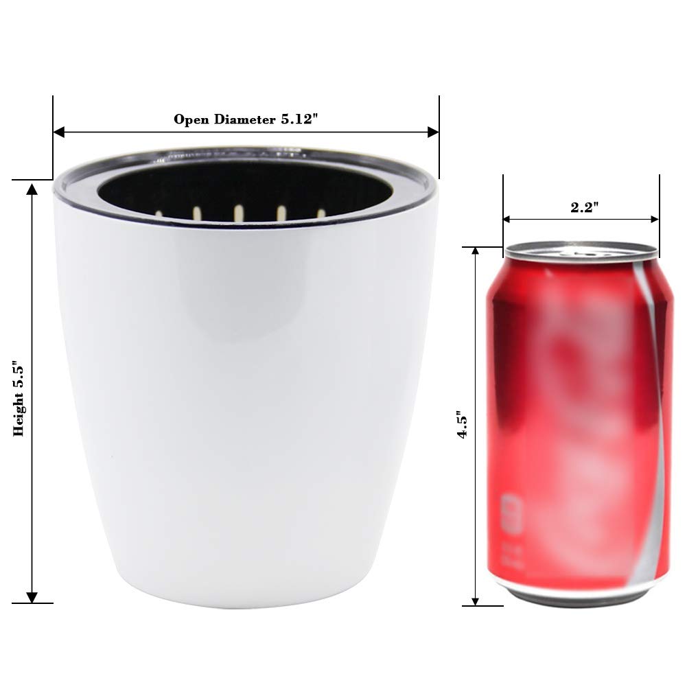 SAND MINE Self Watering Planter White Flower Pot (6, XL)