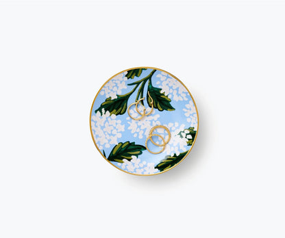 RIFLE PAPER CO. Hydrangea Ring Dish, Protect Your Trinkets and Jewelry, Minimize Loss, Organize Desk, Small Item Security, Keep Valuables Safe and Visible, Cute and Fashionable