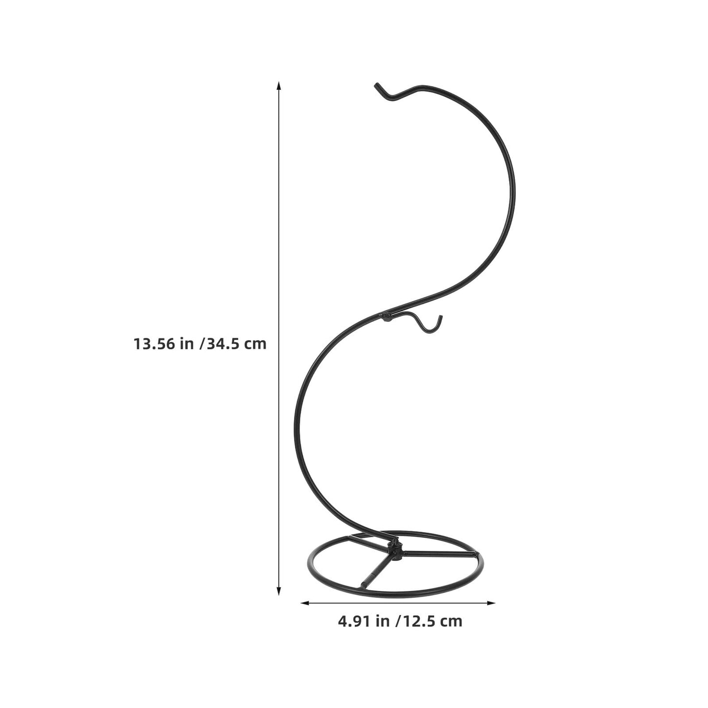 GRADENEVE 2pcs S-shaped Iron Terrarium Holder Stand for Indoor Plants, Hanging Glass Globe Pot Display Rack, Small Metal Plant Stand for Home Décor and Micro Landscape