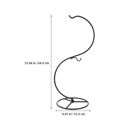 GRADENEVE 2pcs S-shaped Iron Terrarium Holder Stand for Indoor Plants, Hanging Glass Globe Pot Display Rack, Small Metal Plant Stand for Home Décor and Micro Landscape