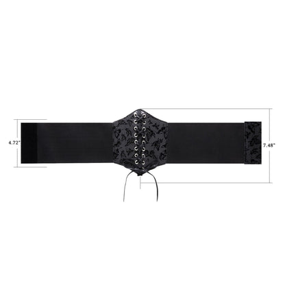 Barry.Wang Women’s Renaissance Corset Belt Lace-up Tied Waspie Wide Elastic Waist Belts for Women