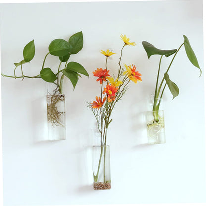 GAROZATION Hanging Glass Flower Vase for Hydroponics Creative Wall Planter Terrarium Container for Home and Plant Watering Unique Design for Bedroom and Room