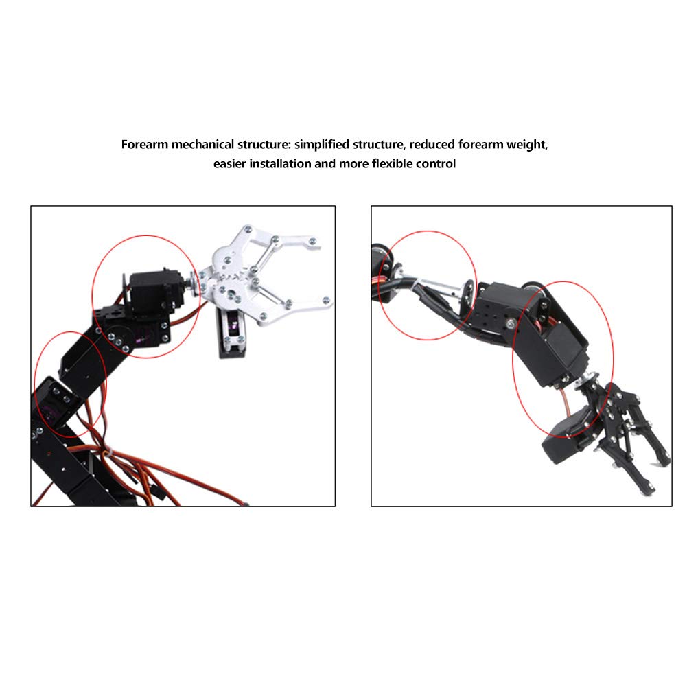 Arm Mechanical Robotic Clamp Claw Kits,6DOF Robot Mechanical Arm Clamp Claw Kit DOF Manipulator Industrial Robot Parts
