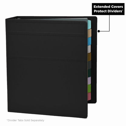 Carstens 2-Inch Heavy Duty 3-Ring Binder - Side Opening, Black, Durable Plastic, Precision No-Gap Rings, Waterproof Covers, No Pockets, Holds 300 Letter-Sized Sheets, BPA-Free, Made in USA (5829-3R)