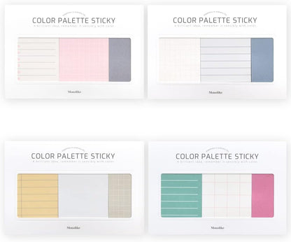 Monolike Color Palette Sticky Plan 30p A Set 4P - Self-Adhesive Memo Pad 30 Sheets