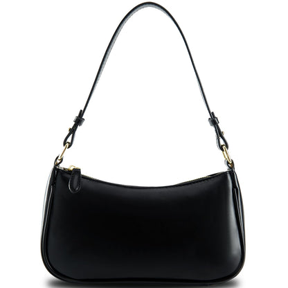 Shoulder Bags for Women Leather Hobo Sling Tote Handbag Retro Clutch Purse with 2 Removable Straps and Zipper Closure (black)