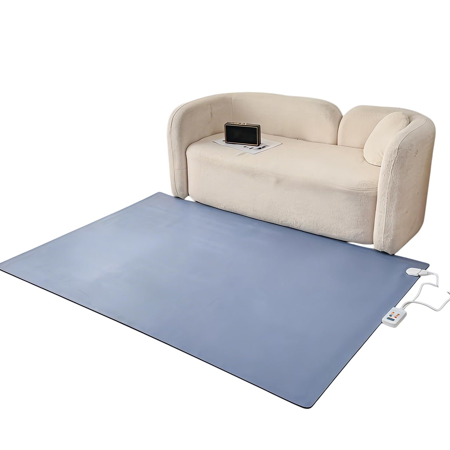 YIRCELOM Heated Floor Mats Under Desk, Heated Foot Warmer with Adjustable Temperature 12 Hour Timer, Electric Heated Area Rug, Radiant Floor Heater, for Yoga (55x79inch/140x200cm)